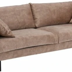 Veke Kuura 3-istuttava Sohva Beige Fuji 09,jalat KI-1-16 Musta Metalli