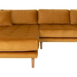 House Nordic Lido Divaanisohva Vasen, Sinapinkeltainen Sametti Bluvel 68 -Veke Myymälä 1301194