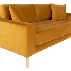 House Nordic Lido 2-istuttava Sohva Sinapinkeltainen Bluvel 68 Sametti