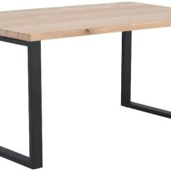 Veke Ruska Ruokapöytä 150x100 Cm Antiikkipetsattu Harjattu Ja Lakattu Mänty/musta Met -Veke Myymälä 209014 209020 2