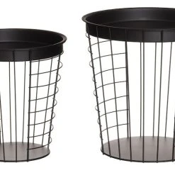 4Living Metallikori Pöytä 2 Kpl Musta -Veke Myymälä 603223 1