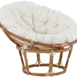 Veke Pesä Korituoli Luonnonväri Rottinki, L.valkoinen Pehmuste -Veke Myymälä 641545 1