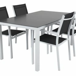 Brafab Rana Ruokapöytä 150x90 Cm Musta/valkoinen