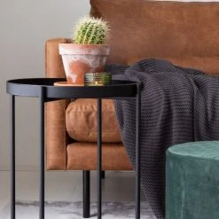 Day Susa Apupöytä Metalli Ø38 Cm Musta