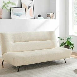 Eureka Furry 3-istuttava Vuodesohva Luonnonvalkoinen