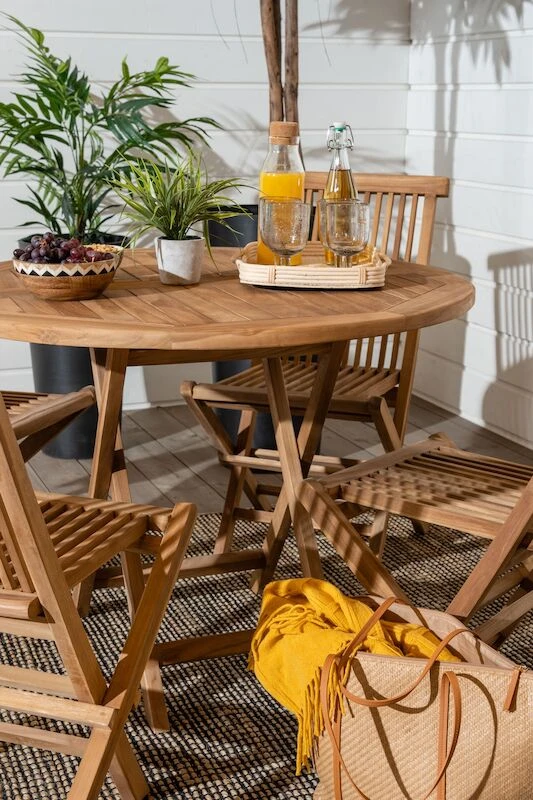 House Nordic Oviedo Pyöreä Tiikki Ruokapöytä Ø100 Cm 1 House Nordic Oviedo Pyöreä Tiikki Ruokapöytä Ø100 Cm