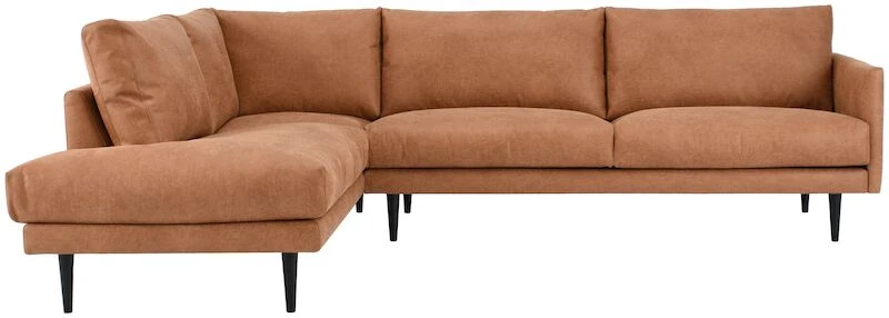 Veke Huurre Avokulmasohva Vasen Konjakki,Colorado 603,Jalka J-138 Musta - Image 2