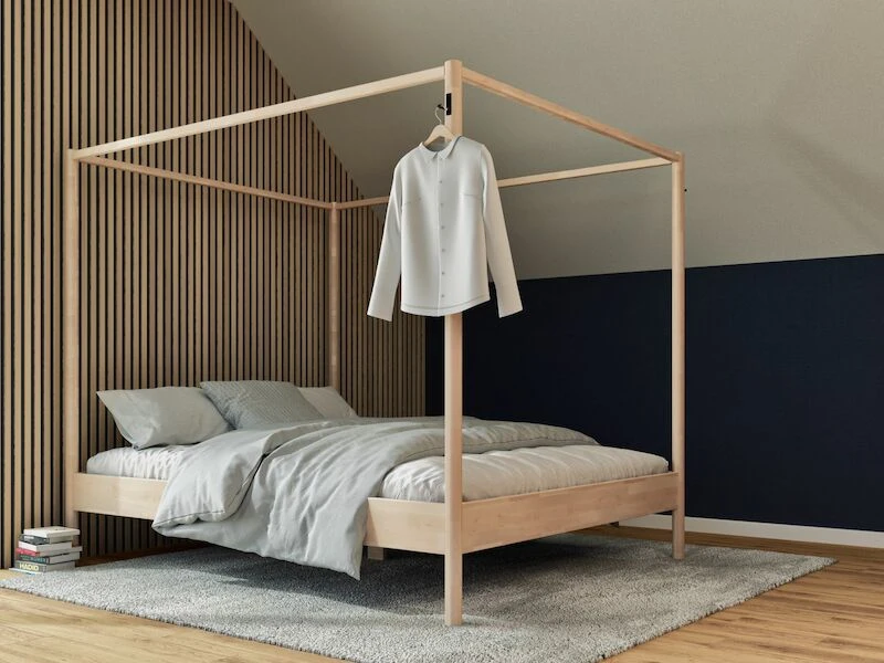 Veke Kehä Sänky 160x200 Cm Lakattu Koivu 4 Veke Kehä Sänky 160x200 Cm Lakattu Koivu - Image 4