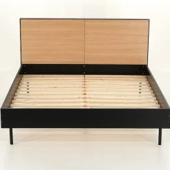 Veke Koto Sänky 160x200 Cm Musta/tammi