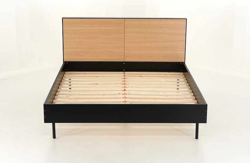 Veke Koto Sänky 160x200 Cm Musta/tammi 1 Veke Koto Sänky 160x200 Cm Musta/tammi