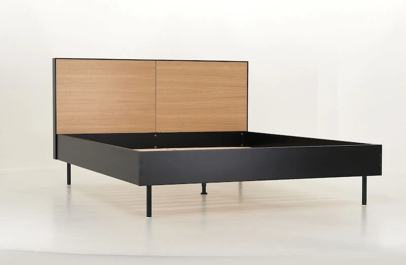 Veke Koto Sänky 160x200 Cm Musta/tammi 5 Veke Koto Sänky 160x200 Cm Musta/tammi - Image 5