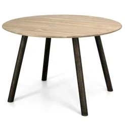 Ei Brändiä Palma Pyöreä Ruokapöytä Ø115 Cm Antiikkipetsattu/musta