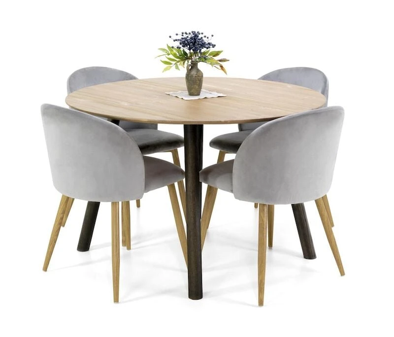 Ei Brändiä Palma Pyöreä Ruokapöytä Ø115 Cm Antiikkipetsattu/musta 2 Ei Brändiä Palma Pyöreä Ruokapöytä Ø115 Cm Antiikkipetsattu/musta - Image 2