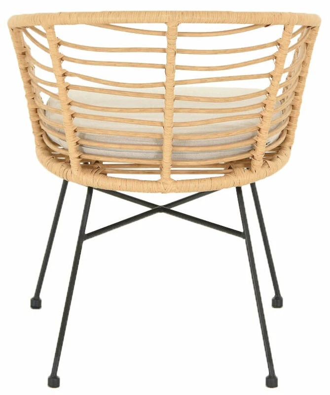 Envy Kaja Tuoli Pehmusteella Luonnonväri, Mustat Jalat 6 Envy Kaja Tuoli Pehmusteella Luonnonväri, Mustat Jalat - Image 6