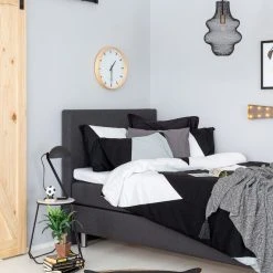 Unia 100 Jenkkisänkypaketti 140x200 Cm Tummanharmaa, 5 Cm Prof Vm, Metallijalat