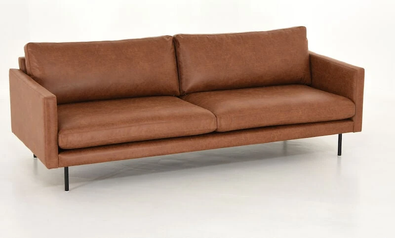 Veke Scandic Copenhagen 3,5-istuttava Sohva Konjakinruskea Colorado 03 Bonded-nahka - Image 6