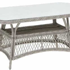 Vila Hven Ruokapöytä 165x90 Cm Hiekan Värinen Polyrottinki/alumiini