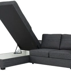 Veke Alva Avokulmavuodesohva Vasen Antrasiitti Adria Zemin 750 -Veke Myymälä alva2a 750 vasen 2 1