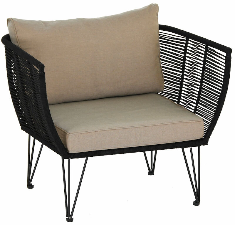 Bloomingville Mundo Nojatuoli Musta/beige 1 Bloomingville Mundo Nojatuoli Musta/beige