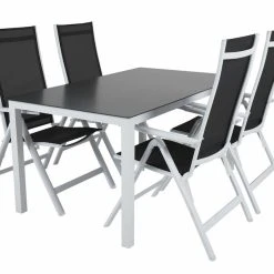 Brafab Rana Säädettävä Puutarhatuoli Musta/valkoinen