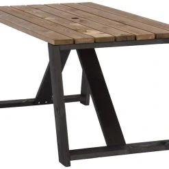 Ecofurn Jussi Ruokapöytä 160x88 Cm Musta Runko, Ruskea Kansi -Veke Myymälä ecofurn jussi ruokapoyta 160cm musta ruskea 04