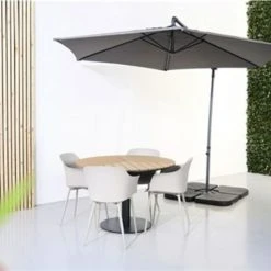 Envy Hector Puutarhapöytä Ø113 Cm Tiikki/musta 5 Envy Hector Puutarhapöytä Ø113 Cm Tiikki/musta -Veke Myymälä envy hector pyorea poyta O113cm tiikki musta 2