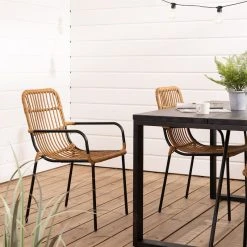 Veke Oldie Tuoli Luonnonväri Polyrottinki, Mustat Jalat -Veke Myymälä honka lankkupoyta 140 musta oldie tuoli web 11