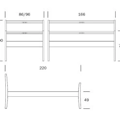 Kiteen Seniori Sänky 90x200 Cm Luonnonväri