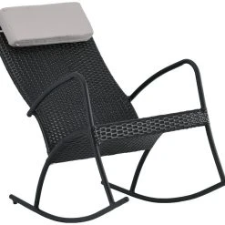 Veke Laituri Keinutuoli Musta, Vaaleanharmaa Niskatyyny 11 Veke Laituri Keinutuoli Musta, Vaaleanharmaa Niskatyyny -Veke Myymälä laituri keinutuoli