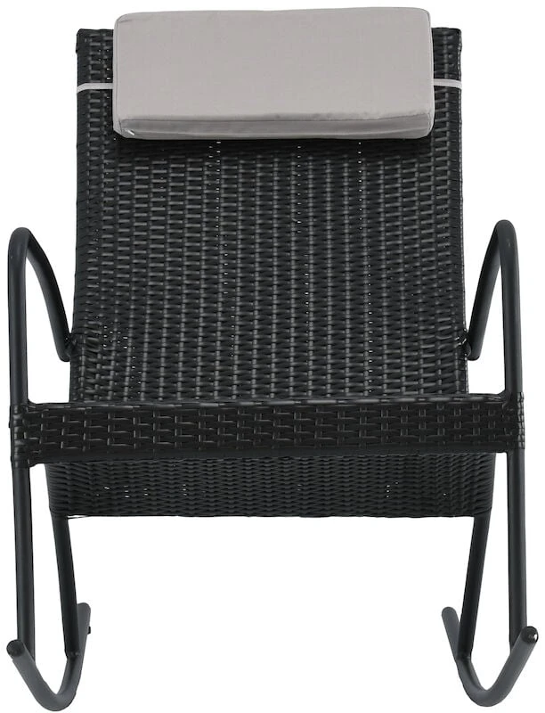 Veke Laituri Keinutuoli Musta, Vaaleanharmaa Niskatyyny 5 Veke Laituri Keinutuoli Musta, Vaaleanharmaa Niskatyyny - Image 5