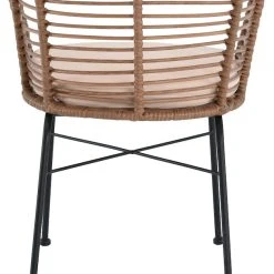 Veke Lehmus Tuoli Luonnonväri, Mustat Jalat