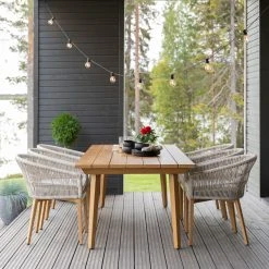 Veke Loiste Ruokapöytä 230x100 Cm Ruskea -Veke Myymälä loiste 6 hengen ruokailuryhma 12