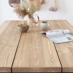 Veke Myymälä -Veke Myymälä ruska lankkupoyta 150x100 cm antiikkipetsattu musta web 4