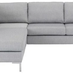 Veke Toronto Avokulmasohva Vasen Vaaleanharmaa Surprise 25T6 Kangas, L1-metallijala