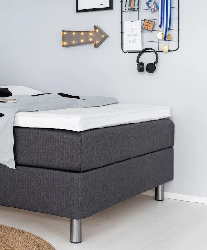 Unia 100 Jenkkisänkypaketti 120x200 Cm Tummanharmaa, 5 Cm Prof Vm, Metallijalat 3 Unia 100 Jenkkisänkypaketti 120x200 Cm Tummanharmaa, 5 Cm Prof Vm, Metallijalat - Image 3