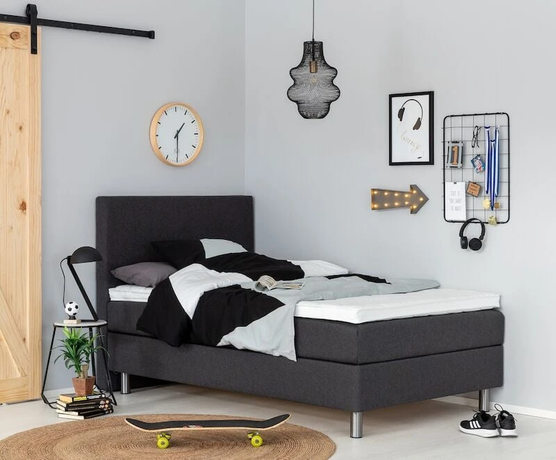 Unia 100 Jenkkisänkypaketti 120x200 Cm Tummanharmaa, 5 Cm Prof Vm, Metallijalat 4 Unia 100 Jenkkisänkypaketti 120x200 Cm Tummanharmaa, 5 Cm Prof Vm, Metallijalat - Image 4