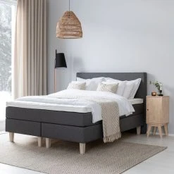 Unia 300 Jenkkisänkypaketti 160x200 Cm M/L T.harmaa, 8cm Prof Vm, Jalat 18cm Roy