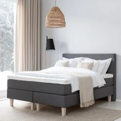 Unia 300 Jenkkisänkypaketti 160x200 Cm M/L T.harmaa, 8cm Prof Vm, Jalat 18cm Roy -Veke Myymälä unia 300 jenkkisankypaketti 160 lahi