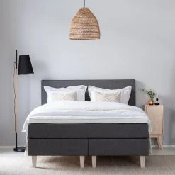 Unia 300 Jenkkisänkypaketti 160x200 Cm M/L T.harmaa, 8cm Prof Vm, Jalat 18cm Roy -Veke Myymälä unia 300 jenkkisankypaketti 160cm paadysta