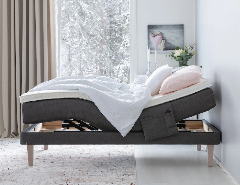 Unia 300 Moottorisänkypaketti 120x200 Cm L T.harmaa, 8cm Prof Vm, Jalat 23cm Roy 4 Unia 300 Moottorisänkypaketti 120x200 Cm L T.harmaa, 8cm Prof Vm, Jalat 23cm Roy - Image 4