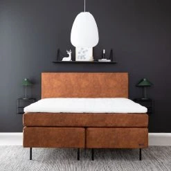 Unia Copenhagen Lux Jenkkisänkypaketti 160x200 Cm L Konjakinruskea Stylex 7 Cm