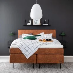 Unia Copenhagen Lux Jenkkisänkypaketti 160x200 Cm L Konjakinruskea Stylex 7 Cm -Veke Myymälä unia copenhagen lux jenkkisanky 160x200 web 7 1