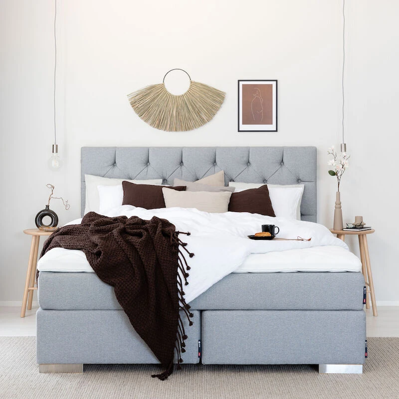 Unia Kulta Jenkkisänkypaketti 160x200 L HR35, Kulma Jaloilla, V.harmaa Fame 170 2 Unia Kulta Jenkkisänkypaketti 160x200 L HR35, Kulma Jaloilla, V.harmaa Fame 170 - Image 2