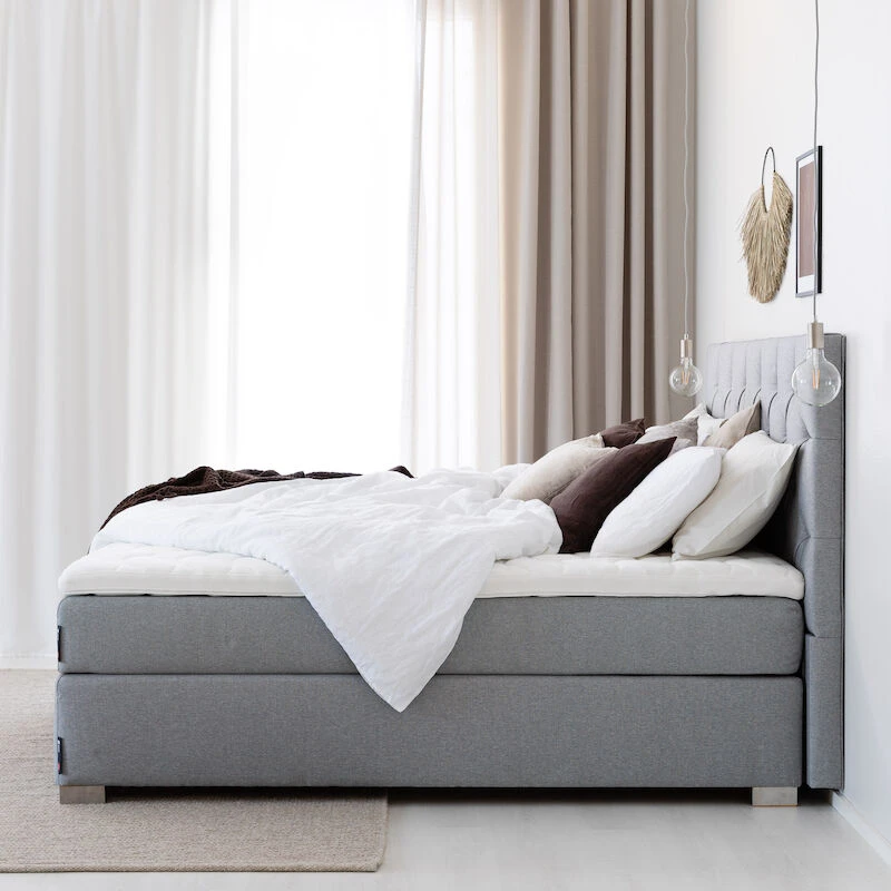 Unia Kulta Jenkkisänkypaketti 160x200 L HR35, Kulma Jaloilla, V.harmaa Fame 170 1 Unia Kulta Jenkkisänkypaketti 160x200 L HR35, Kulma Jaloilla, V.harmaa Fame 170