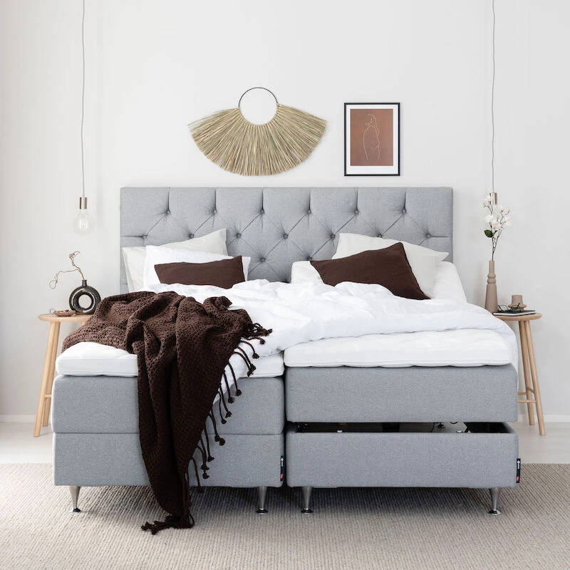 Unia Kulta Moottorisänkypaketti 160x200 XL Stylex, Shampanja Jaloilla, V.harmaa 6 Unia Kulta Moottorisänkypaketti 160x200 XL Stylex, Shampanja Jaloilla, V.harmaa - Image 6