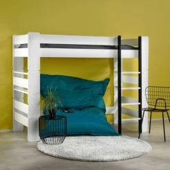 Unipuu Parvisänky 80x200 Cm Valkoinen Sälepohjalla -Veke Myymälä unipuu parvisanky musta valkoinen 1